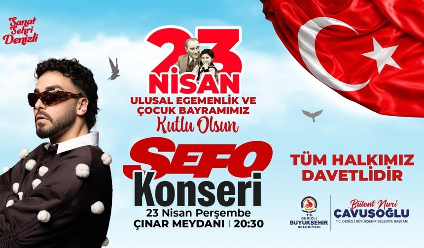 Denizli Büyükşehir Belediyesi 23 Nisan Sefo Konseri 22 Nisan Popup Reklamı