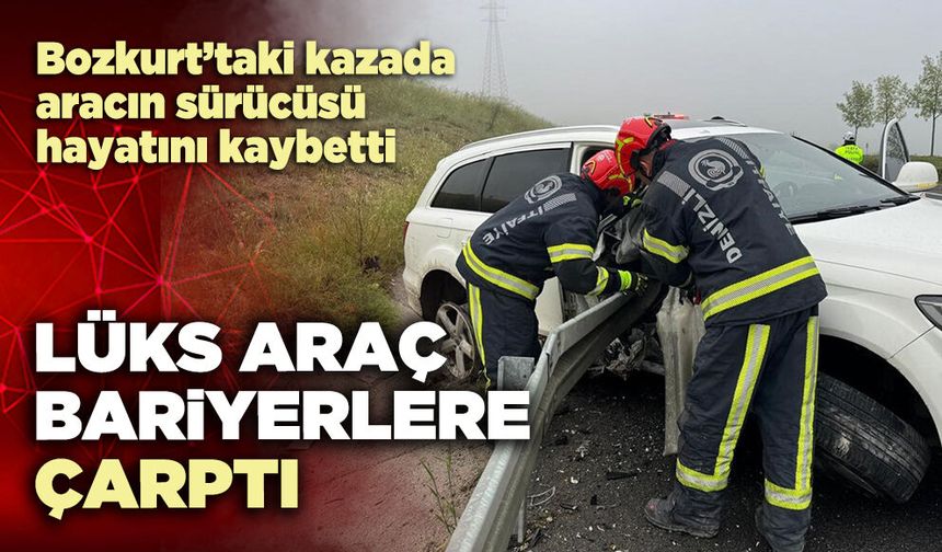 Lüks araç bariyerlere çarptı