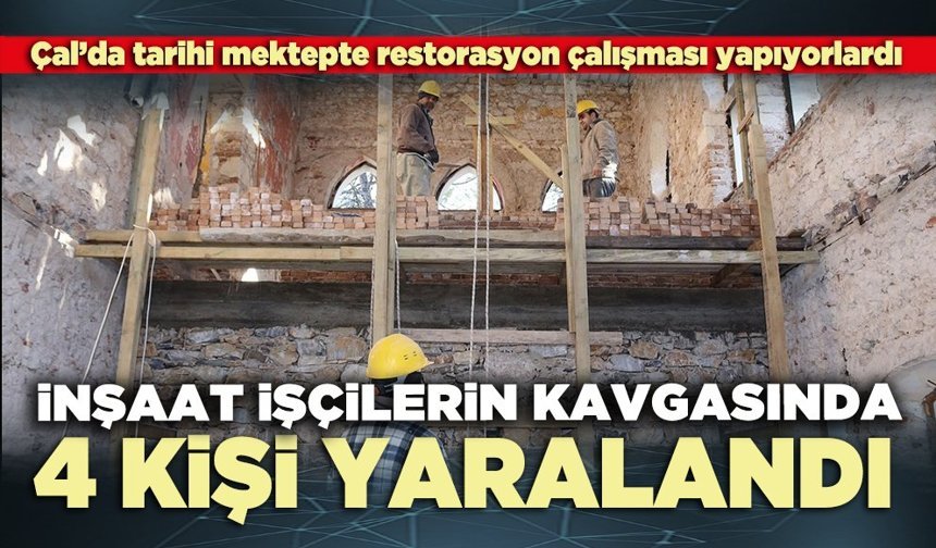İnşaat işçilerin kavgasında 4 kişi yaralandı