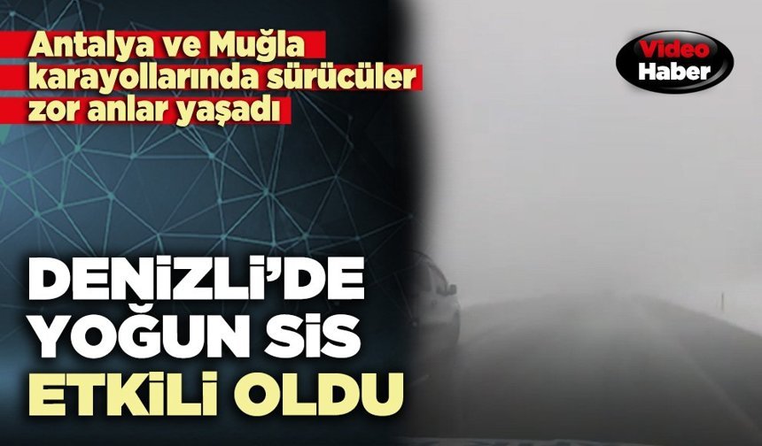 Denizli’de yoğun sis etkili oldu