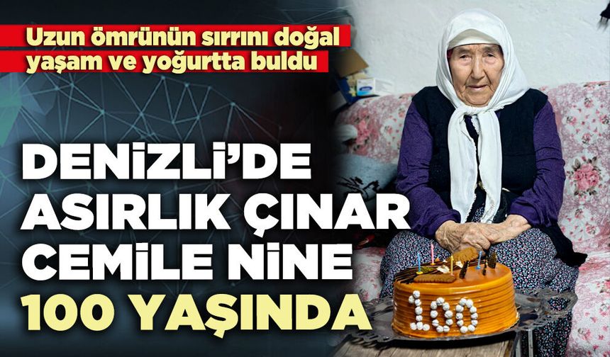Denizli’de asırlık çınar Cemile Nine 100 yaşında