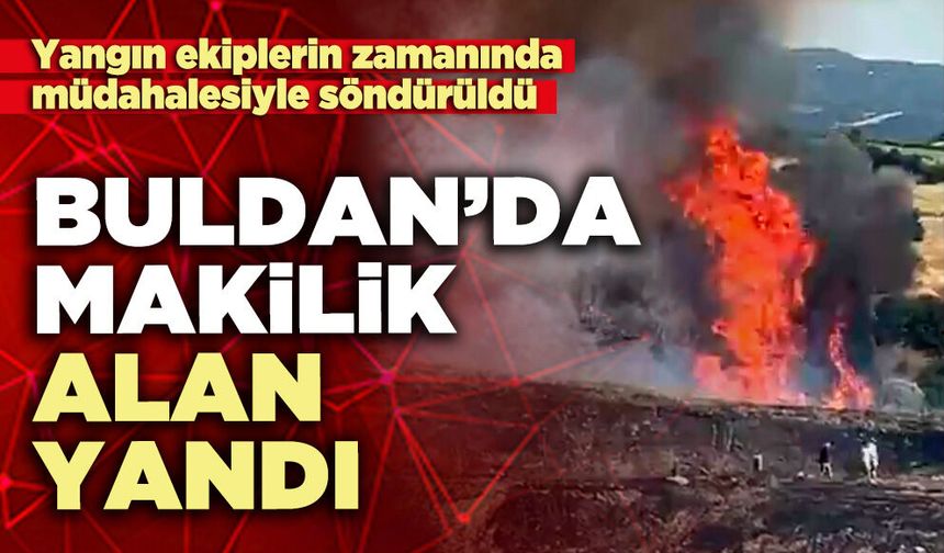 Buldan’da makilik alan yandı
