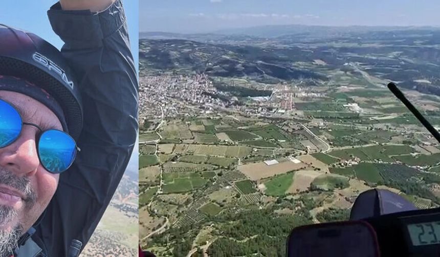 Yamaç paraşütüyle buldan semalarında uçtu