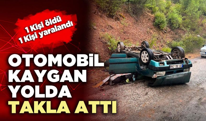 Otomobil kaygan yolda takla attı: 1 öldü 1 yaralandı