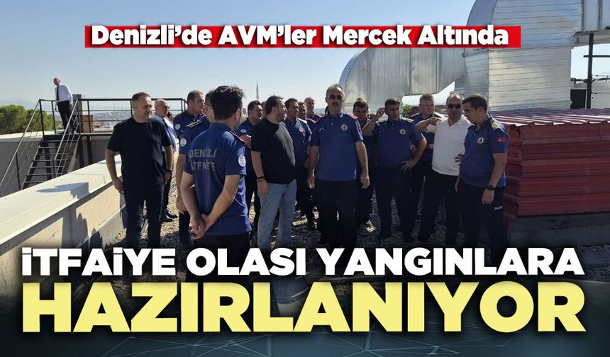 İtfaiye AVM'lerde olası yangınlara hazırlanıyor
