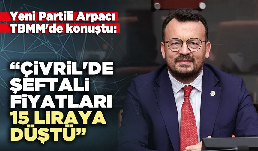 Yeni Partili Arpacı TBMM'de konuştu: “Çivril'de şeftali fiyatları 15 liraya düştü”