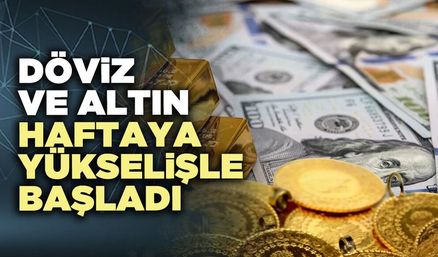Döviz ve altın haftaya yükselişle başladı
