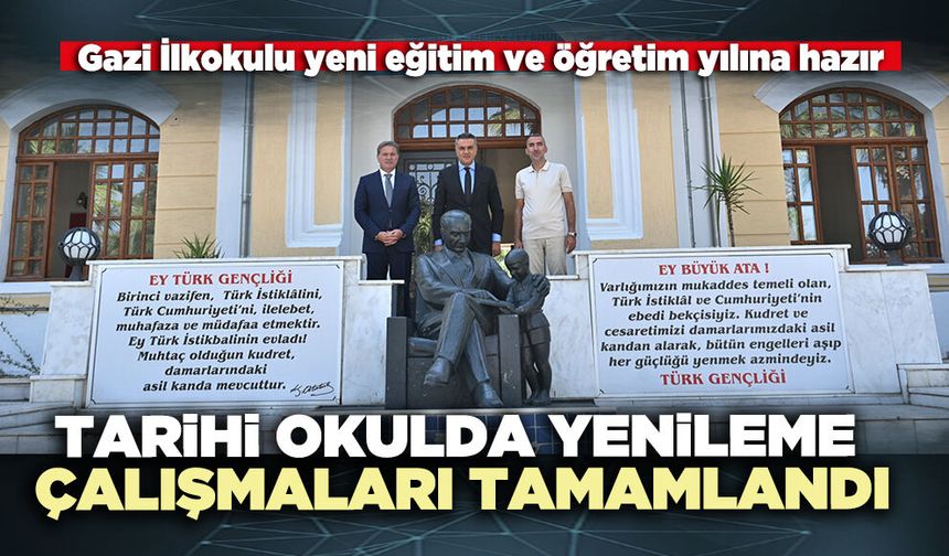 Tarihi okulda yenileme çalışmaları tamamlandı
