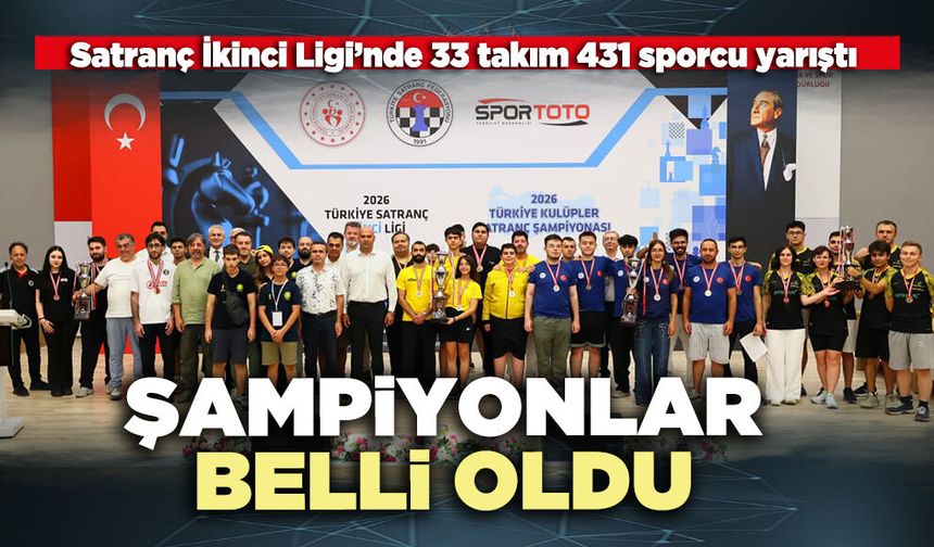 Satranç İkinci Ligi’nde şampiyonlar belli oldu