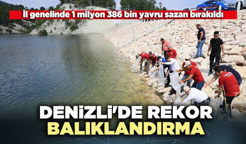 İl genelinde 1 milyon 386 bin yavru sazan bırakıldı