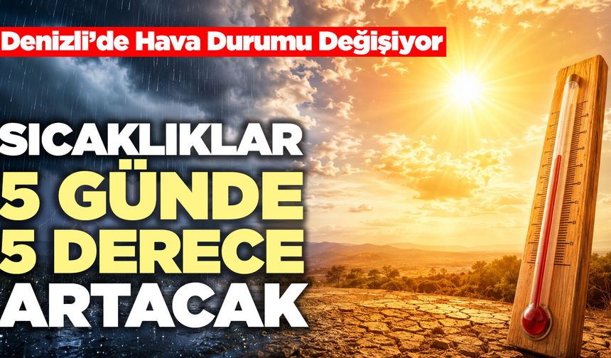 Denizli’de Hava Durumu Değişiyor “Sıcaklıklar 5 Günde 5 Derece Artacak”