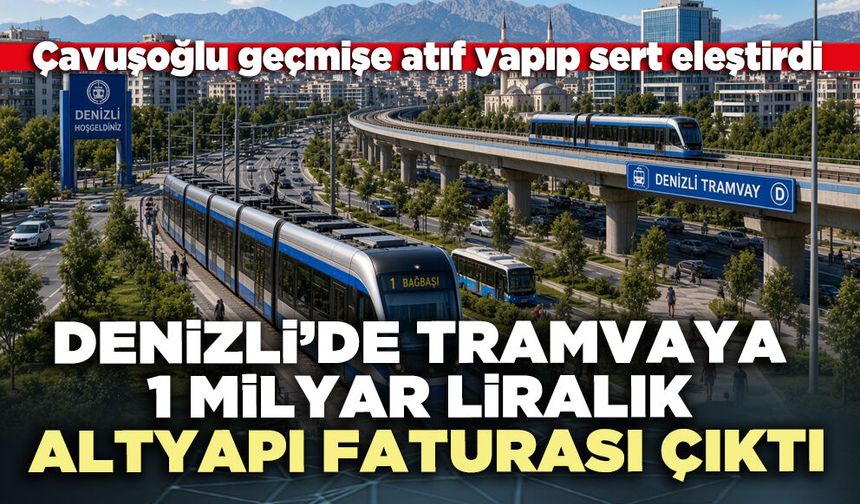Denizli’de tramvaya 1 milyar liralık altyapı faturası çıktı