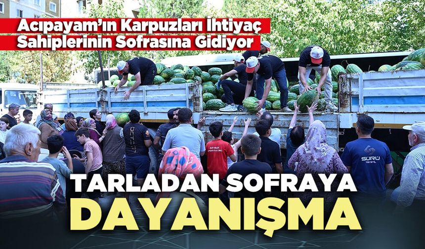 Tarladan sofraya dayanışma