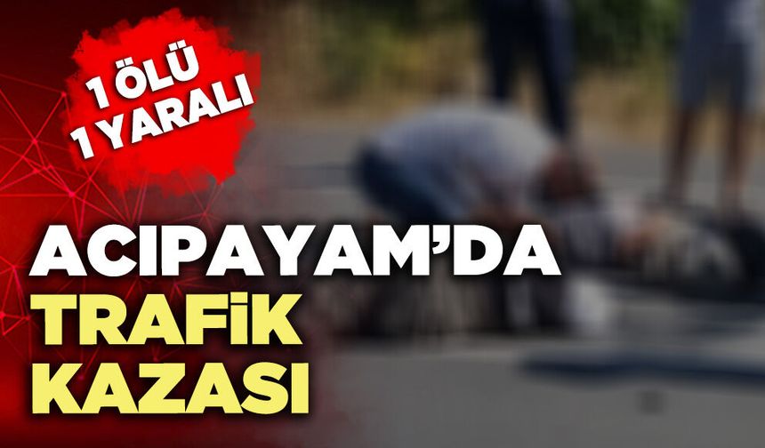 Acıpayam’da trafik kazası: 1 ölü 1 yaralı