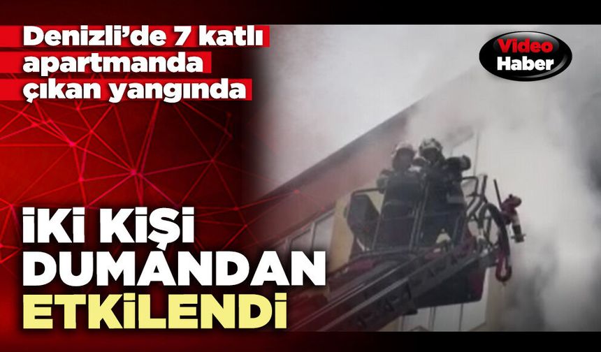 Apartmanda çıkan yangında iki kişi dumandan etkilendi