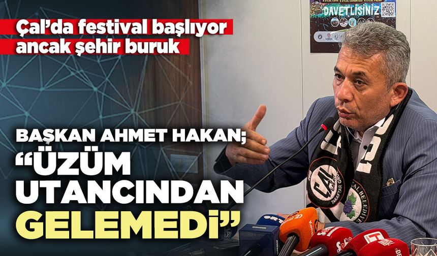 Başkan Ahmet Hakan; “Üzüm utancından gelemedi”
