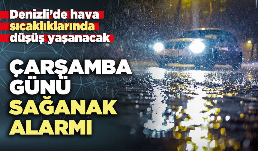 Çarşamba günü sağanak alarmı