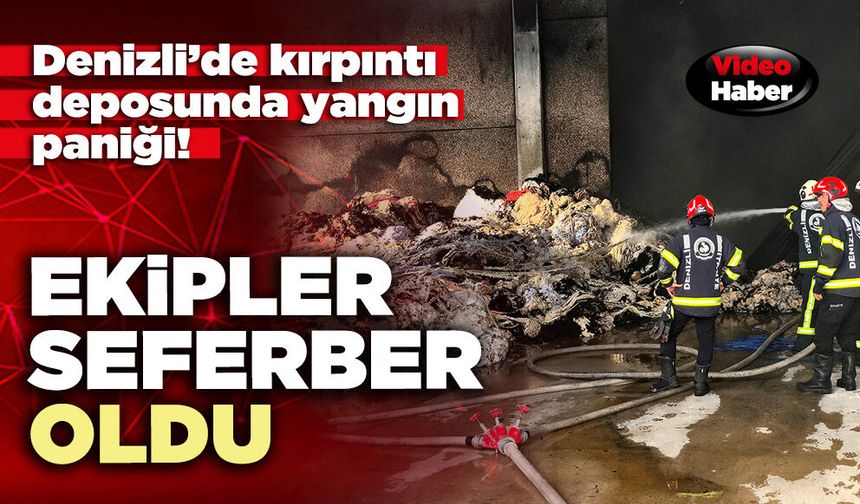 Kırpıntı deposundaki yangın için ekipler seferber oldu