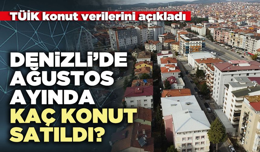 Denizli’de Ağustos ayında kaç konut satıldı?