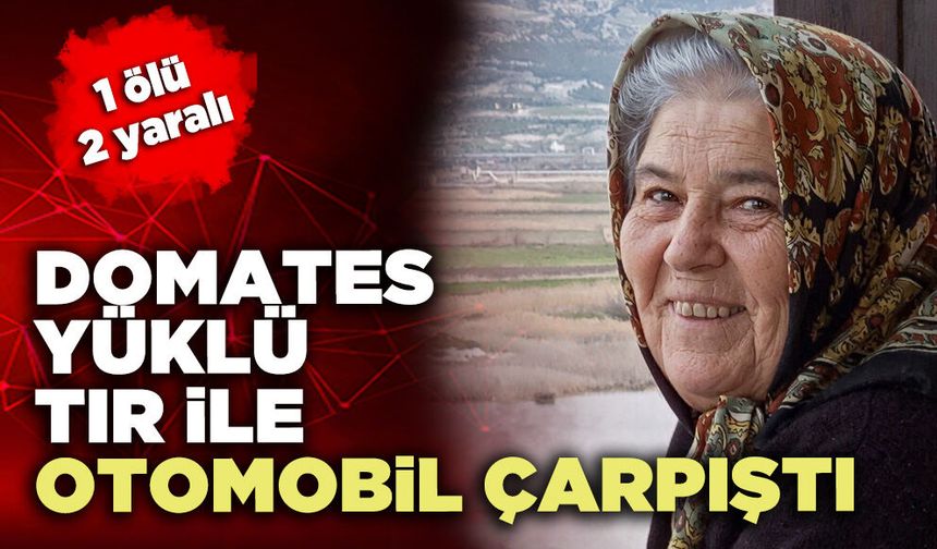 Serinhisar da Domates yüklü tır ile otomobil çarpıştı: 1 ölü, 2 yaralı