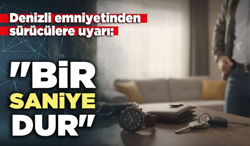 Denizli emniyetinden sürücülere uyarı: "Bir saniye dur"