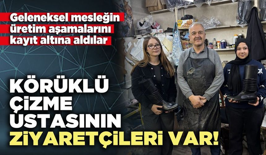 Körüklü çizme ustasının ziyaretçileri var!