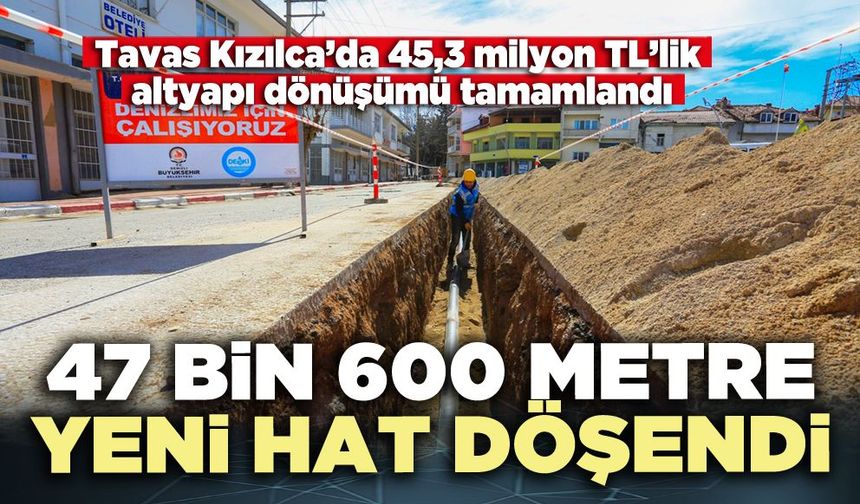 47 Bin 600 metre yeni hat döşendi