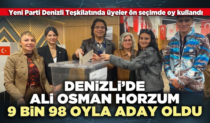 Denizli’de Ali Osman Horzum 9 bin 98 oyla aday oldu