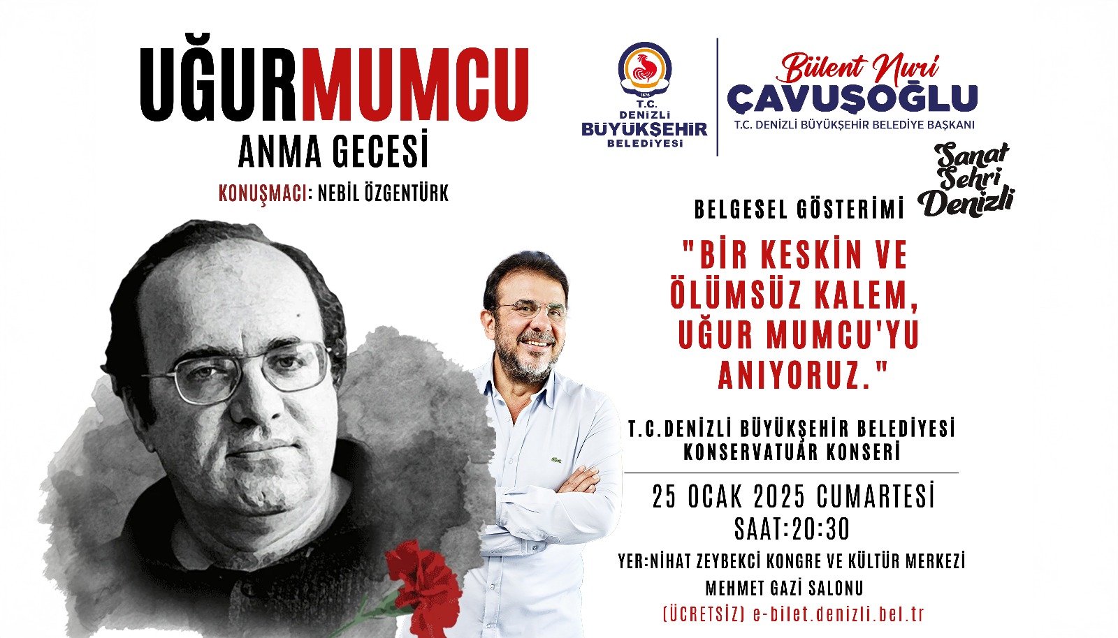 Denizli Büyükşehir'den Ölümsüz Kalem Mumcu Için Anma Programı (1)