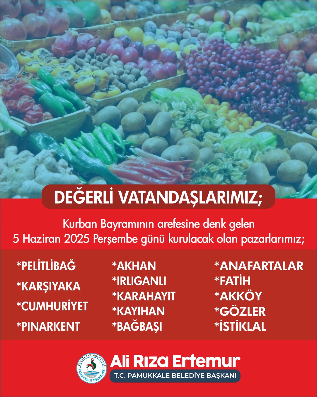 Ari̇fe Günü Açik Pazarlar