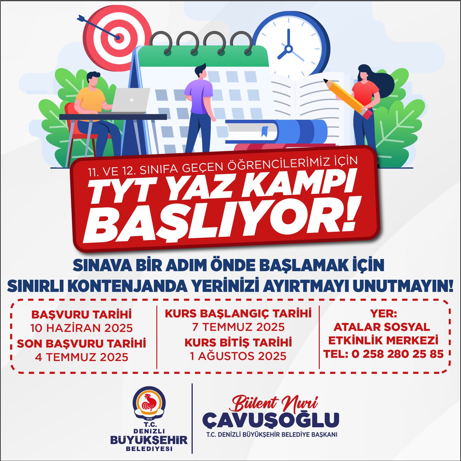 Denizli Büyükşehir’den Tyt Yaz Kampı