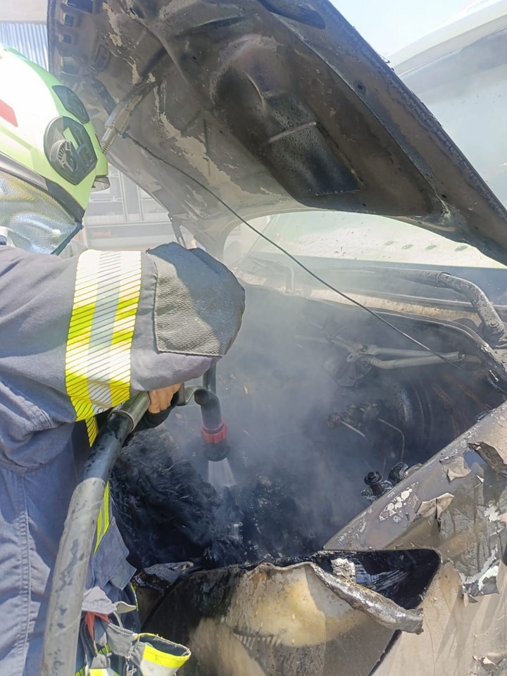 Denizli'de İşçi Servisi Alev Aldı (3)