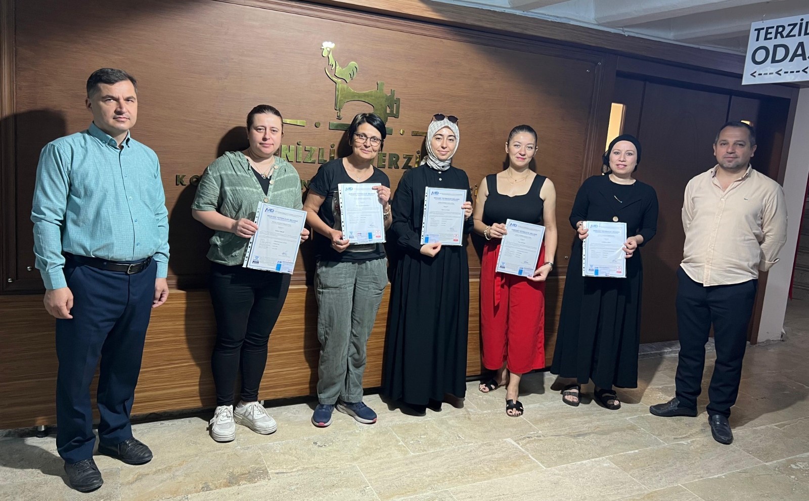 Denizli'de Terzilere Uluslararası Geçerli Mesleki Yeterlilik Belgesi Verildi (1)