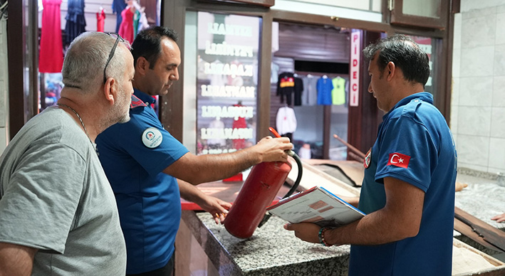 Kaleiçi Çarşısı’nda Yangın Güvenliği Kontrolü (3)