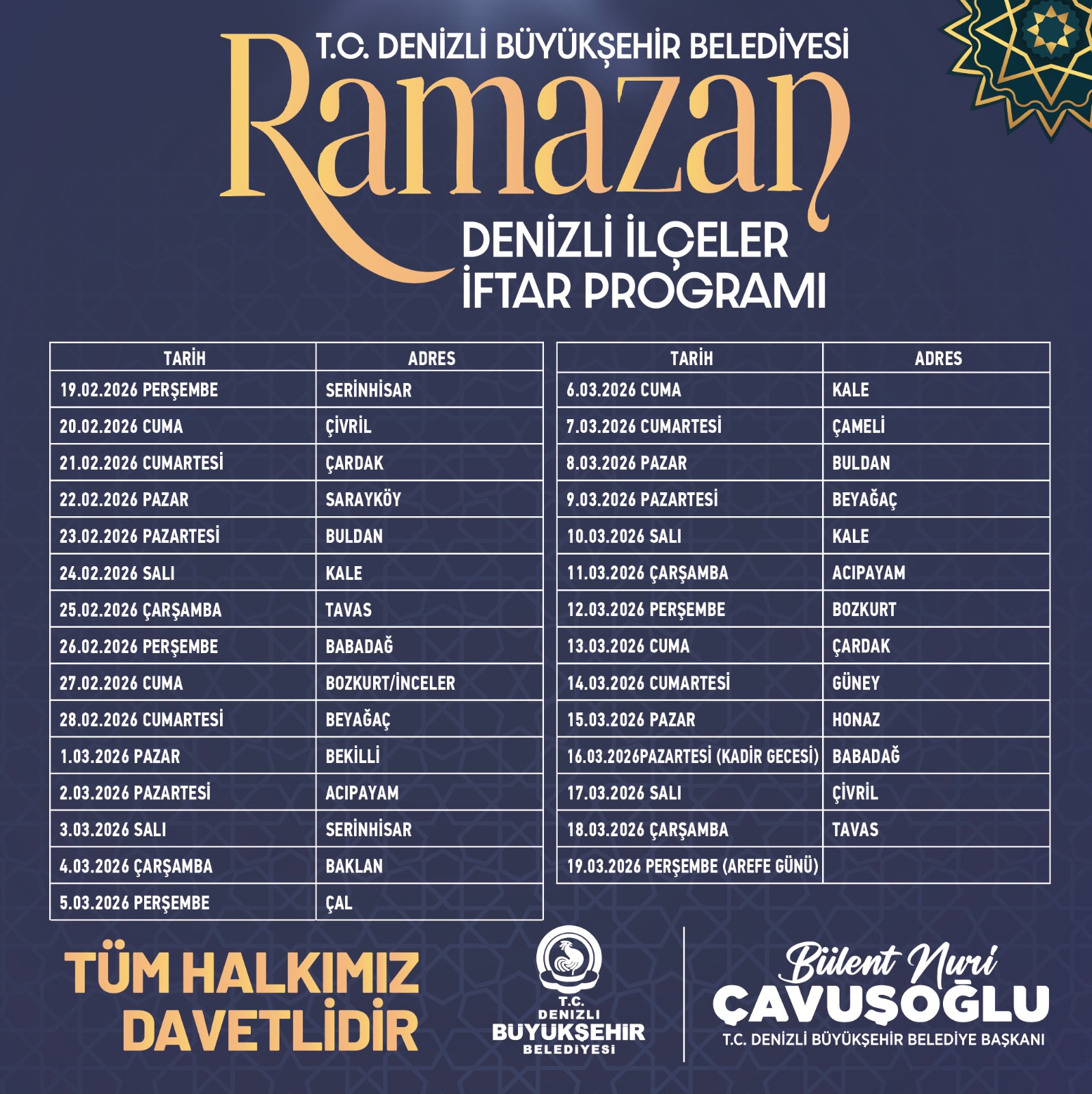 Denizli’de Ramazan Büyükşehir Ile Bir Başka Yaşanacak (2)