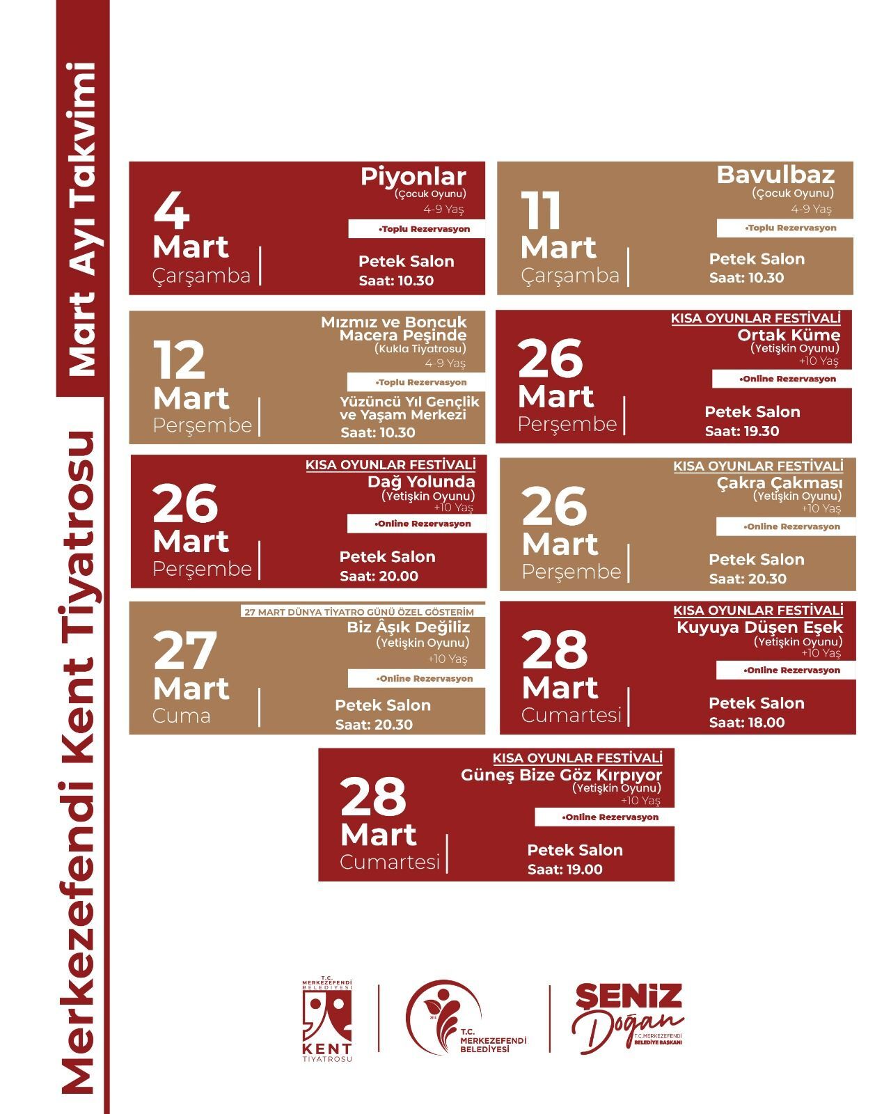 Merkezefendi̇ Kent Ti̇yatrosu'nun Mart Ayi Oyun Takvi̇mi̇ Yayinlandi (5)