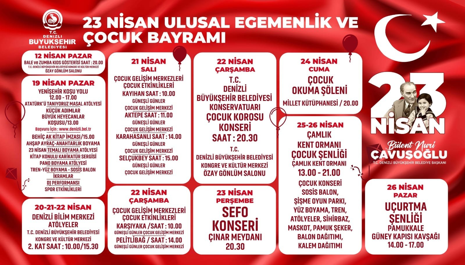Denizli Büyükşehir’den 23 Nisan’da Çocuklara Unutulmaz Etkinlik Programı (2)