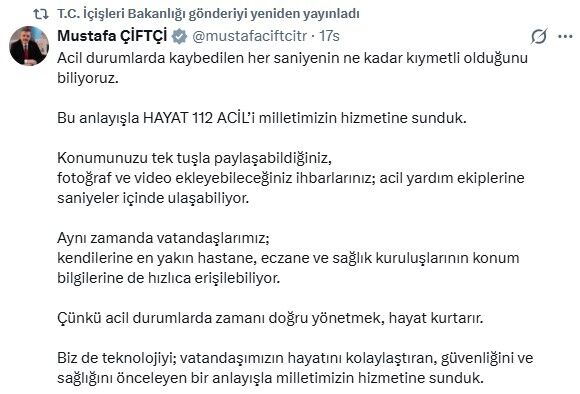 Mustafa Çiftçi Açıklama