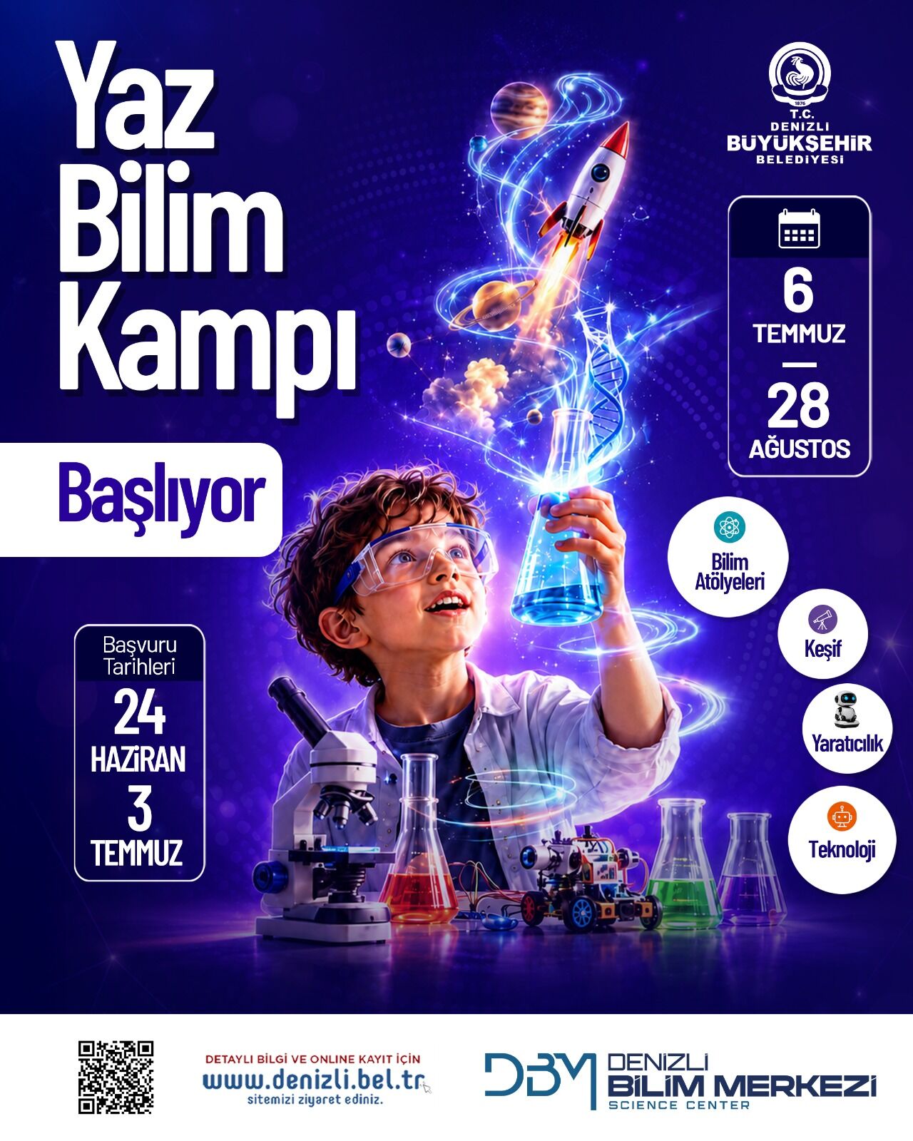 Denizli Büyükşehir’den Yaz Tatiline Bilim Dolu Kamp