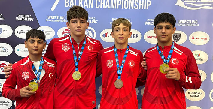 Denizlili güreşçiler Balkanları fethetti
