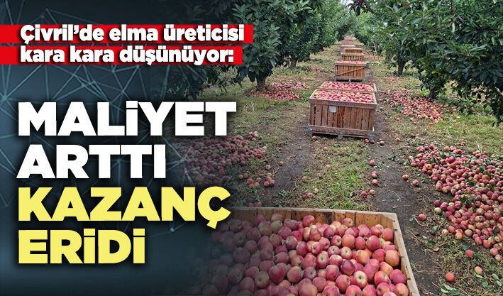 Çivril’de elma üreticisi kara kara düşünüyor: Maliyet arttı, kazanç eridi
